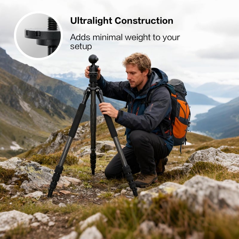 KPY Ball Head Conversion Kit, Ball Head Adapter, Compatible with BOG DeathGrip Tripod - Image 5